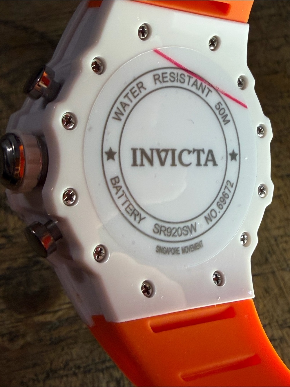 NEW Invicta Vaulthon Bold White & Orange Chronograph Watch 44mm + Original Box - Picture 7 of 8
